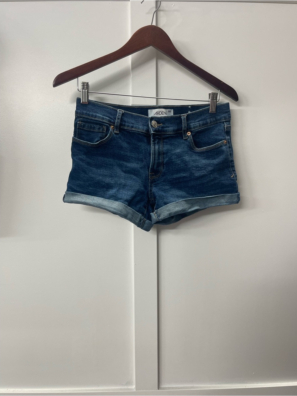 Ardene Blue Roll-Cuff Denim Shorts